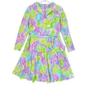 VTG Neiman Marcus Abstract Floral Skirt Set - see measurements for size